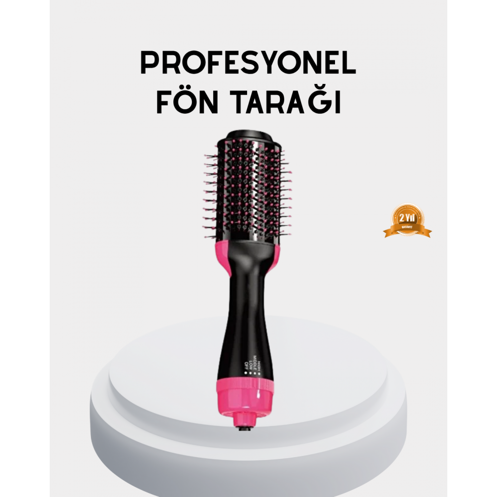 Yeni Nesil Fön Tarağı – 220°C Isı Negatif İyon 360° Dönebilen Kablo