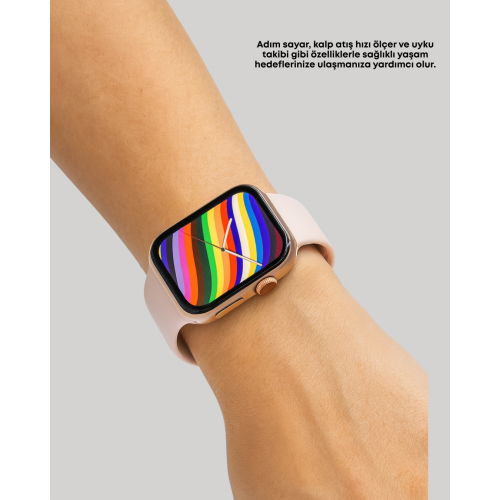 Akıllı Saat AMOLED Dokunmatik Ekran Nabız Uyku ve Adım Takibi