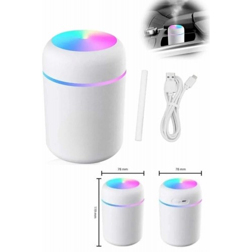 Hava Nemlendirici Buhar Makinesi Led Işıklı USB Dekoratif Nemlendirici