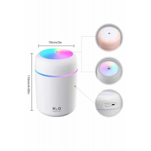 Hava Nemlendirici Buhar Makinesi Led Işıklı USB Dekoratif Nemlendirici