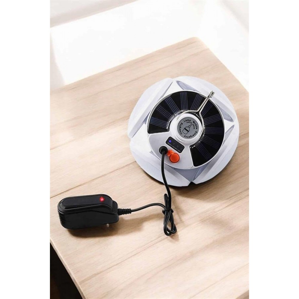 Katlanabilir Taşınabilir Kamp Lambası Işıldak Beyaz Işık Güneş Enerjili Solar Aydınlatma