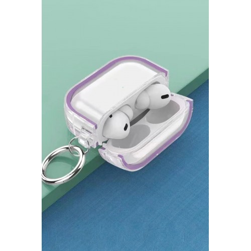 Airpods Pro 2 (2.nesil) Shiny Şeffaf Kılıf - Beyaz-(5796) Airpods Pro 2 (2.nesil) Shiny Şeffaf Kılıf - Beyaz-(5796)