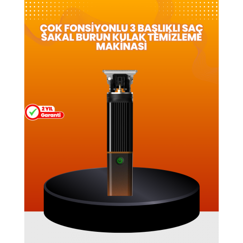 Erkekler İçin 3 in 1 Şarjlı Bakım Seti – 7300 RPM Güçlü Motor ve Sessiz Çalışma