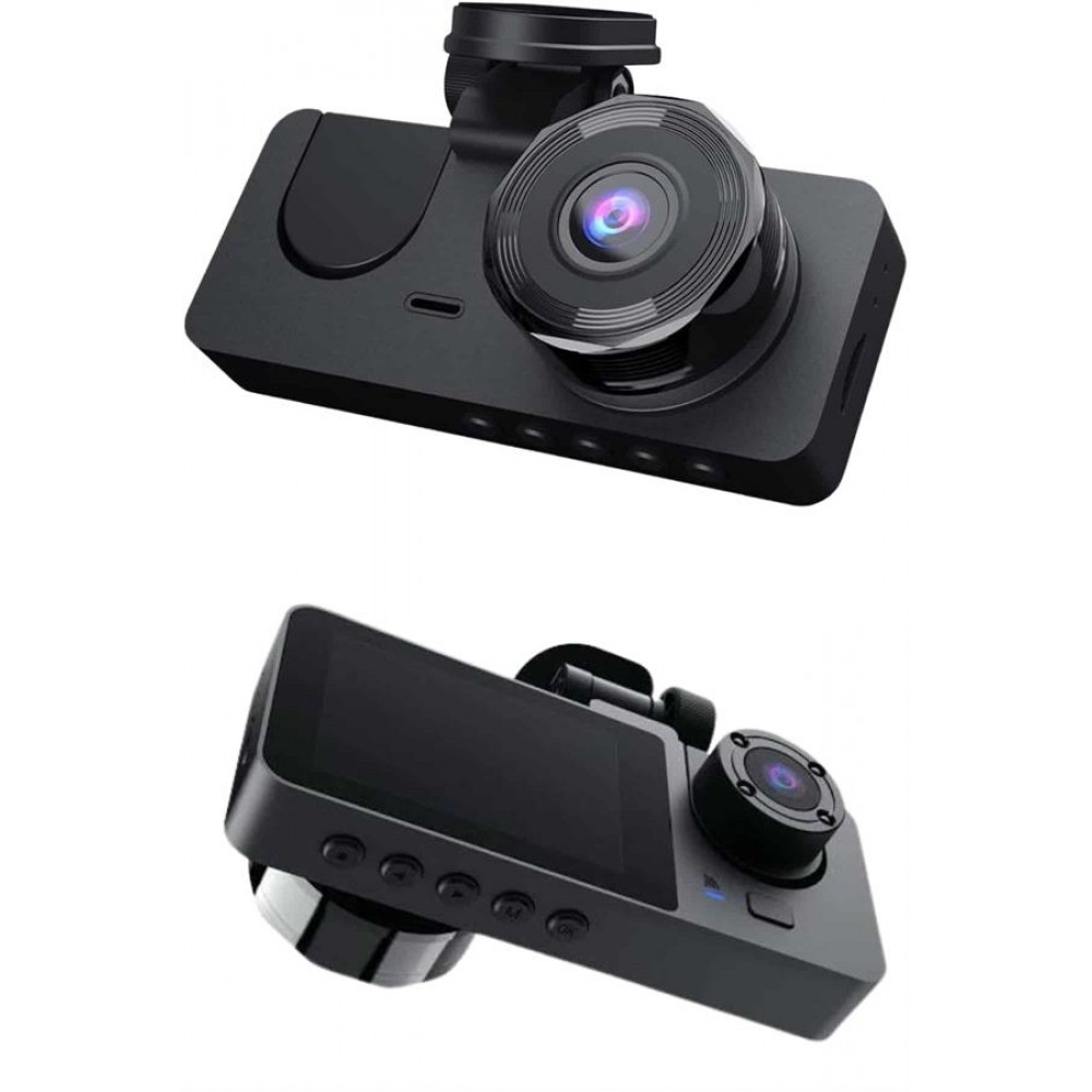 Yol Kayıt Araç Kamerası HD DVR 3 Kameralı 2.0in Ekranlı Ön İç Arka