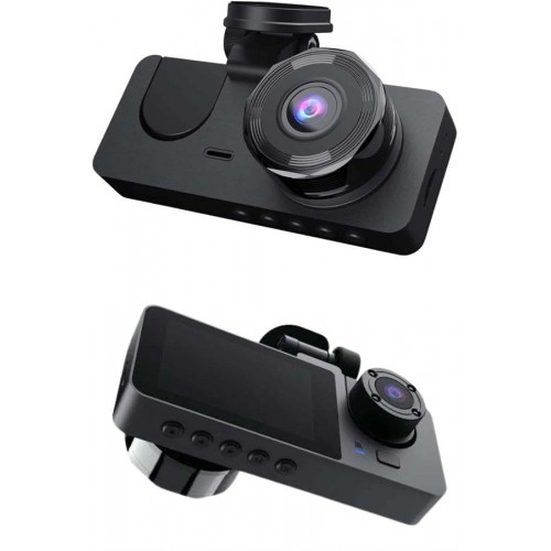 Yol Kayıt Araç Kamerası HD DVR 3 Kameralı 2.0in Ekranlı Ön İç Arka