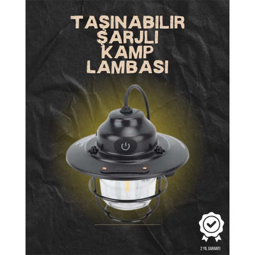 Kamp ve Bahçe İçin Retro LED Fener – Sıcak Işık Uzun Ömürlü Batarya
