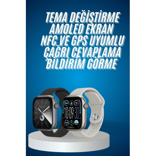 Akıllı Kol Saat Amoled Ekran Android ve İOS Uyumlu Arama Konuşma
