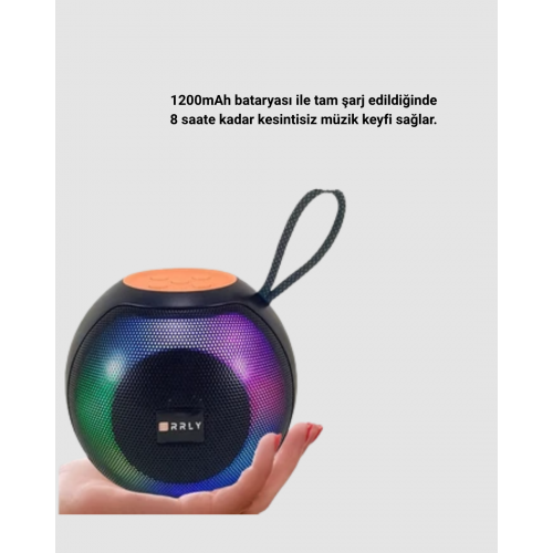 Bluetooth 5.0 Hoparlör – RGB Işıklı Güçlü Bas ve 360° Surround Ses