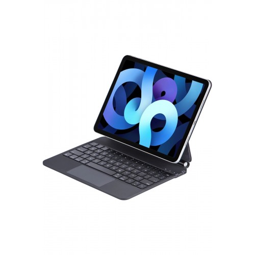 iPad Pro 12.9 (2022) Kılıf X9 Magic Manyetik Klavyeli Tablet Kılıfı - Siyah-(5796)