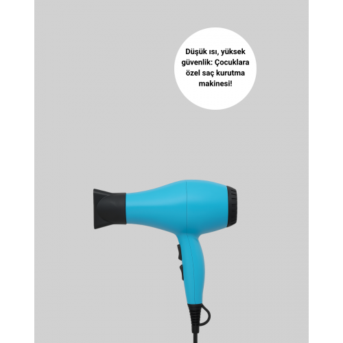Mini Saç Kurutma Makinesi – Sessiz Güvenli ve Hafif – Çocuklar İçin Özel Tasarım