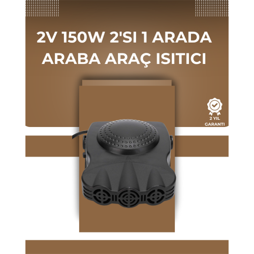 12V Araç Fanı & Isıtıcı | Ön Cam Buzu Çözücü 360° Ayarlanabilir Başlık Anında Sıcaklık