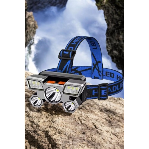 Ultra Güçlü Led Işık Şarjlı Kafa Lambası Balıkçı Lambası Kafa Feneri