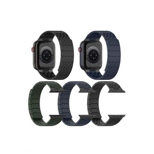 Watch 45mm Carbon Steel Kordon - Siyah-(5796) Watch 45mm Carbon Steel Kordon - Siyah-(5796)