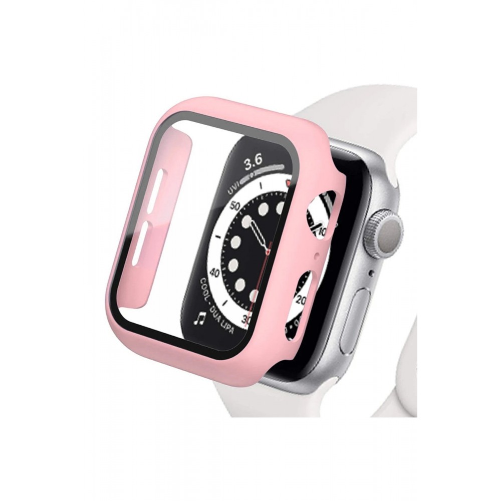 Apple Watch 38mm Camlı Kasa Ekran Koruyucu - Rose Gold-(5796)