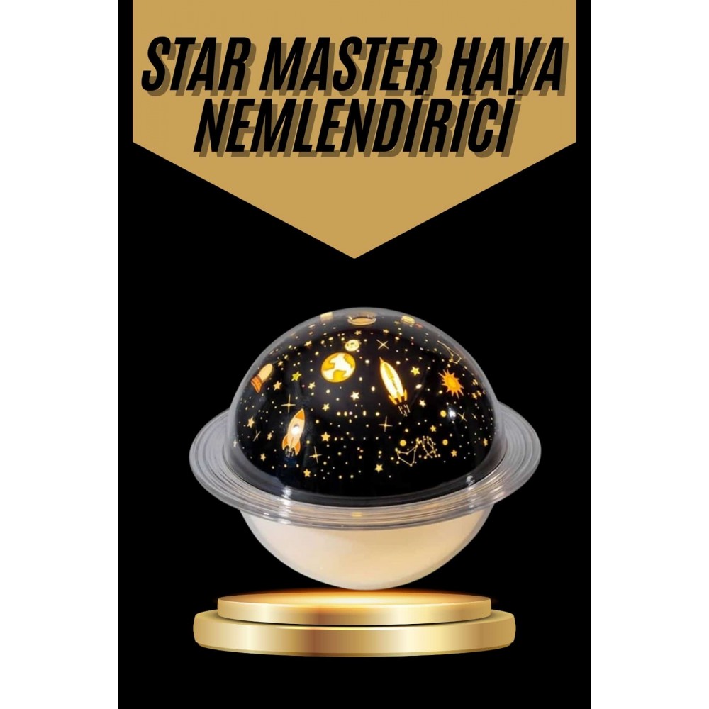 Hava Nemlendirici Renk Değiştiren Oda Kokusu Yıldızlı Projektör