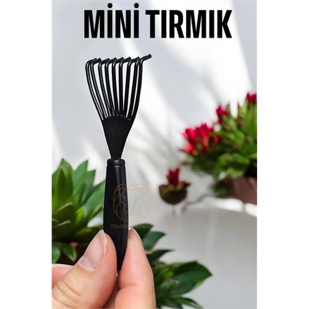 Turk Çiçek Toprağı Temizleme Tırmığı Mini Tırmık