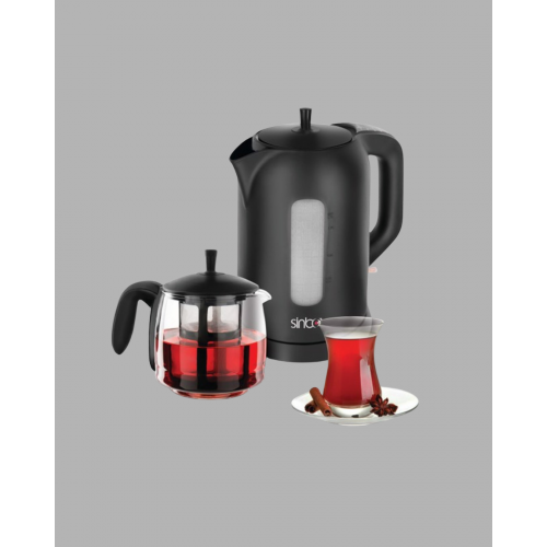 Sinbo Elektrikli Çay Makinesi 1.7 L Su Isıtıcı ve Cam Demlikli Güvenli Kullanım Sinbo Elektrikli Çay Makinesi 1.7 L Su Isıtıcı ve Cam Demlikli Güvenli Kullanım