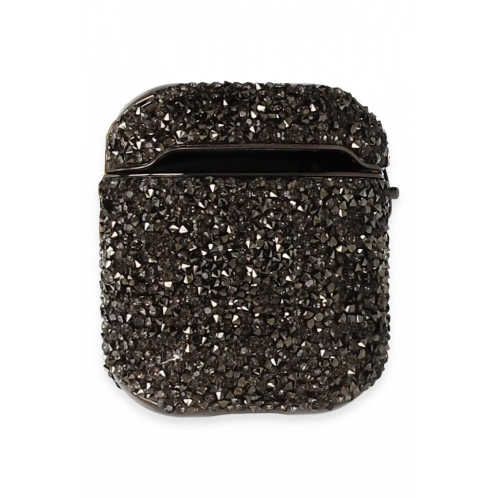 Airpods 2 (2.nesil) Mira Taşlı Kılıf - Siyah-(5796)