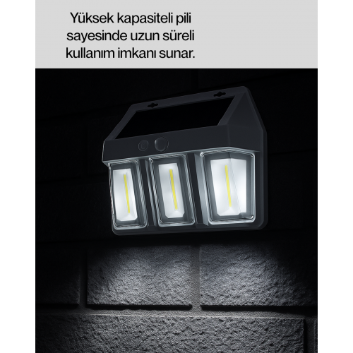 PIR Sensörlü Solar Lamba – Otomatik Şarj ve Gece Aydınlatma PIR Sensörlü Solar Lamba – Otomatik Şarj ve Gece Aydınlatma