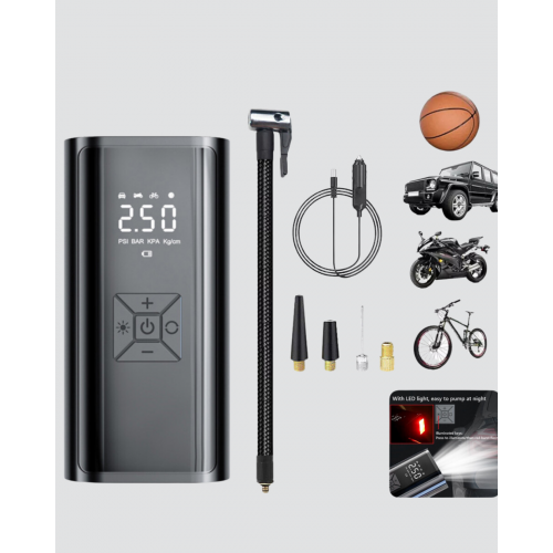 Taşınabilir 80W Kablosuz Lastik Şişirme Pompası Dijital Ekranlı