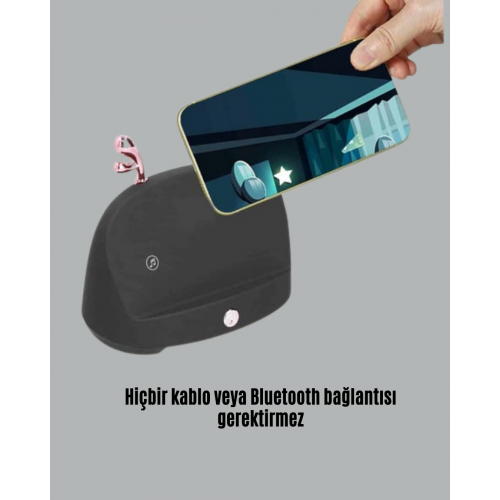 Taşınabilir Kablosuz Telefon Tutucu ve Bluetooth Hoparlör – Kompakt Tasarım Üstün Ses