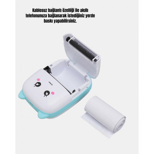 Taşınabilir Mini Termal Yazıcı 200 DPI Bluetooth Bağlantılı Taşınabilir Mini Termal Yazıcı 200 DPI Bluetooth Bağlantılı