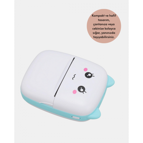Taşınabilir Mini Termal Yazıcı 200 DPI Bluetooth Bağlantılı Taşınabilir Mini Termal Yazıcı 200 DPI Bluetooth Bağlantılı