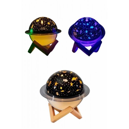 Aromaterapi Hava Nemlendirici Gece Lambası Uzay Model Satürn Oda Kokusu