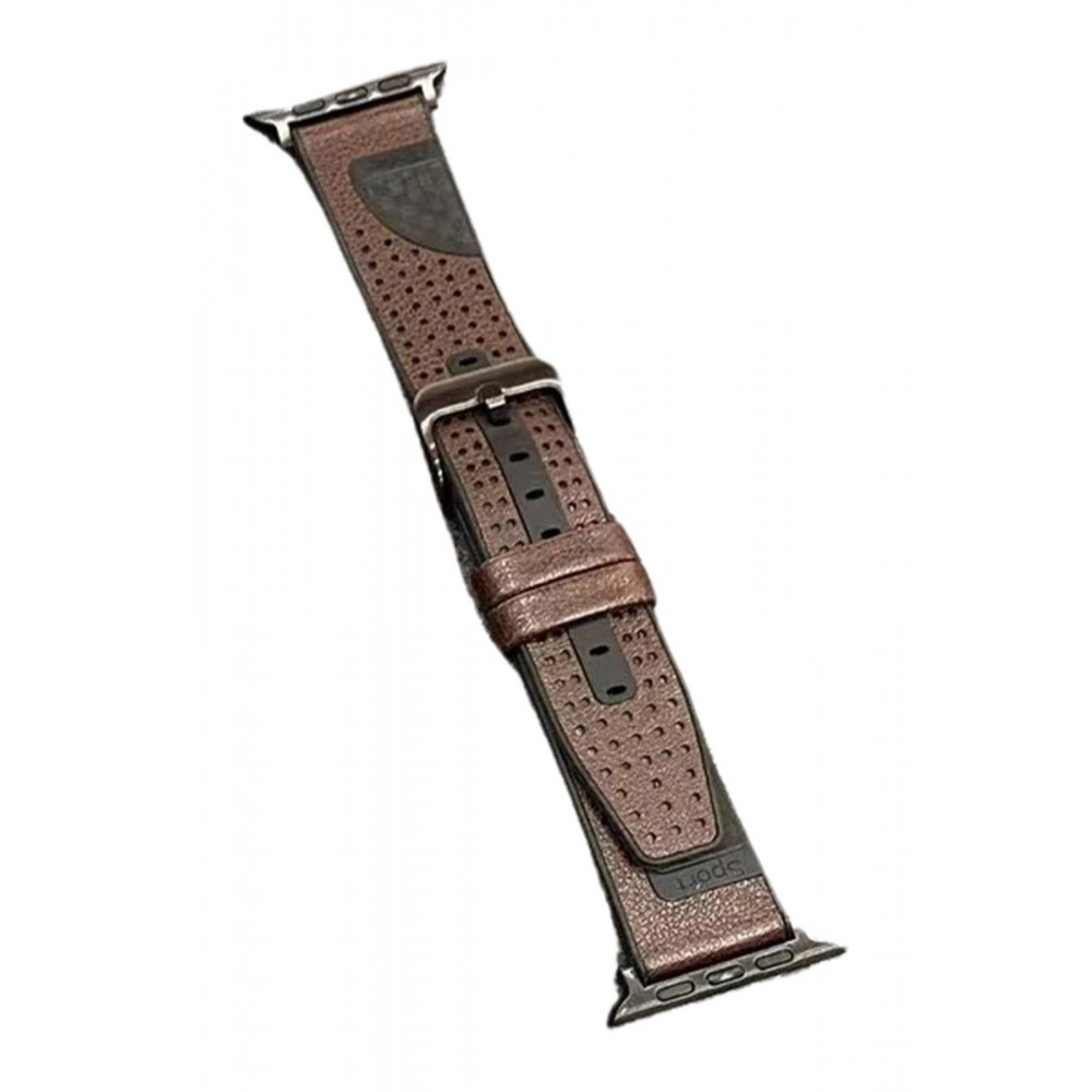 Watch 45mm Buff Deri Kordon - Kahverengi-(5796)