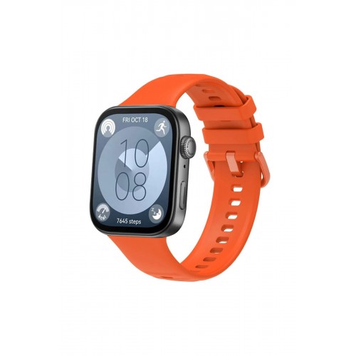 Huawei Watch Fit 3 Klasik Kordon - Turuncu-(5796)