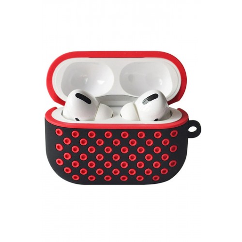 Airpods Pro 2 (2.nesil) Spor Delikli Kılıf - Siyah-Kırmızı-(5796)