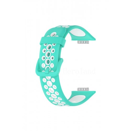 Huawei Watch Fit 2 Spor Delikli Kordon uaz-Beyaz-(5796) Huawei Watch Fit 2 Spor Delikli Kordon uaz-Beyaz-(5796)