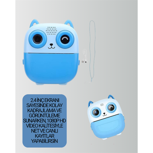 2.4” Ekranlı Mini Kamera – 1080p Kayıt + Mürekkepsiz Yazdırma 2.4” Ekranlı Mini Kamera – 1080p Kayıt + Mürekkepsiz Yazdırma