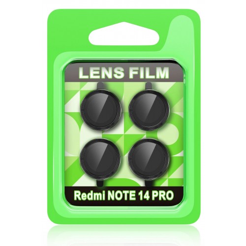 Xiaomi Redmi Note 14 Pro 5G Raze Metal Kamera Lens - Siyah-(5796)