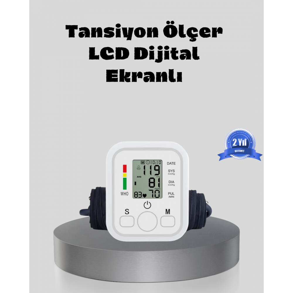 Üst Koldan Ölçüm Dijital Tansiyon Aleti – IHB Aritmi Uyarılı ve Çift Hafızalı (Kopya)