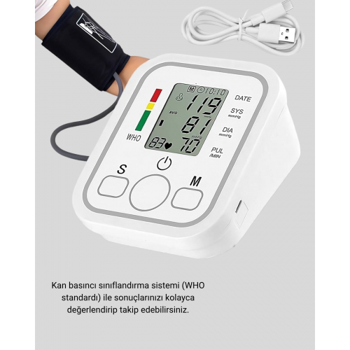 Üst Koldan Ölçüm Dijital Tansiyon Aleti – IHB Aritmi Uyarılı ve Çift Hafızalı (Kopya)