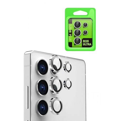 Samsung Galaxy S25 Ultra Raze Metal Kamera Lens - Gümüş-(5796)