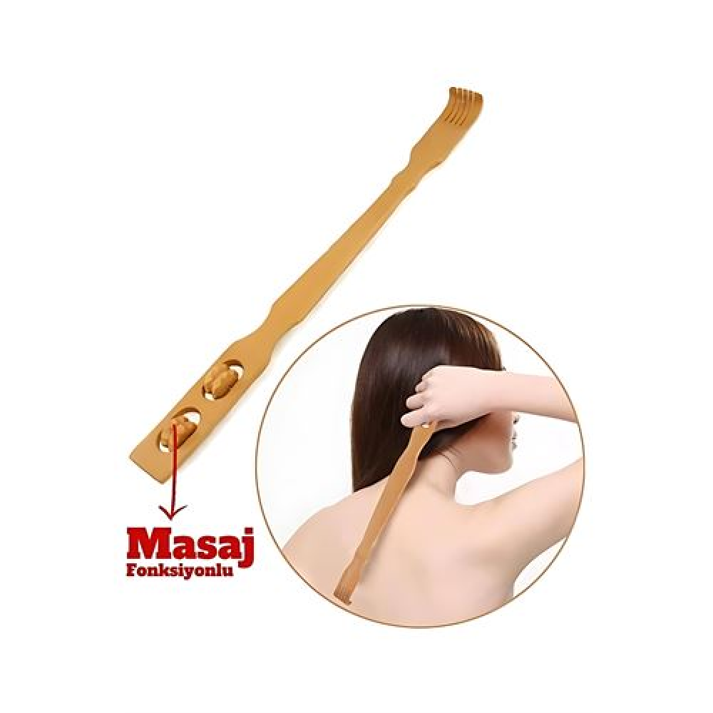 Masajlı Sırt Kaşıma Aparatı - Bambu Sırt Kaşıyıcı