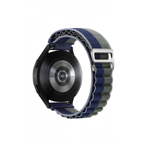 Watch 20mm KR410 Kumaş Kordon - Lacivert-Yeşil-(5796)