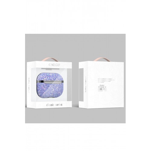 Airpods Pro 2 (2.nesil) Bright Simli Airpods Kapak - Siyah-(5796)