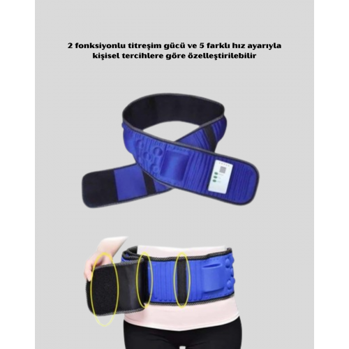 132 cm Motorlu Masaj Kemeri – 5 Kademe Hız 2 Fonksiyon Titreşimli Tasarım