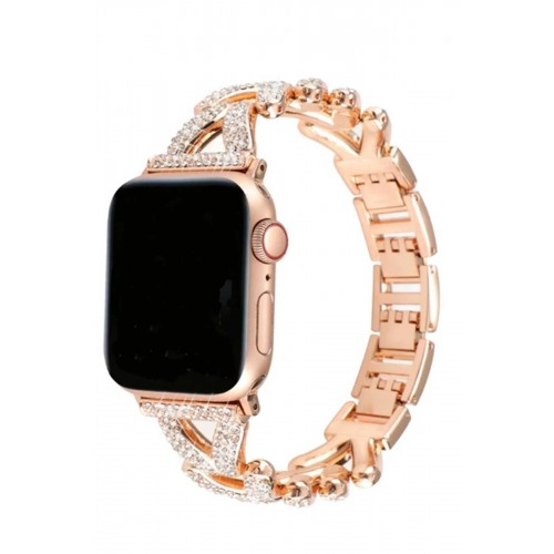 Apple Watch 38mm Node Taşlı Kordon - Siyah-(5796) Apple Watch 38mm Node Taşlı Kordon - Siyah-(5796)