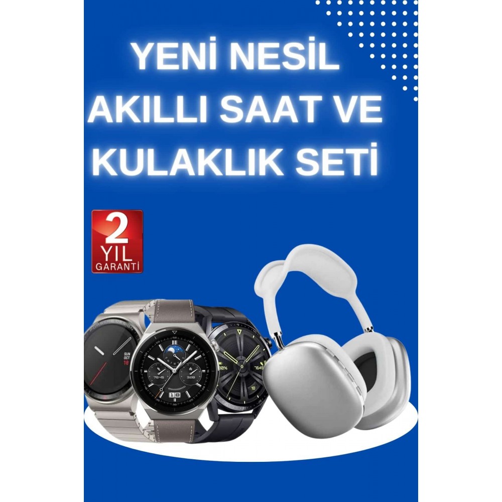 Yeni Nesil Sesli Görüşme Akıllı Saat ve Powerbank Çoklu Şarj Girişli Bluetooth Kulaklık Nabız Ölçer