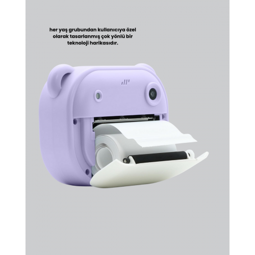 Eğlenceli Şipşak Çocuk Kamerası – Oyun Müzik ve 18 Efektli Anında Baskı