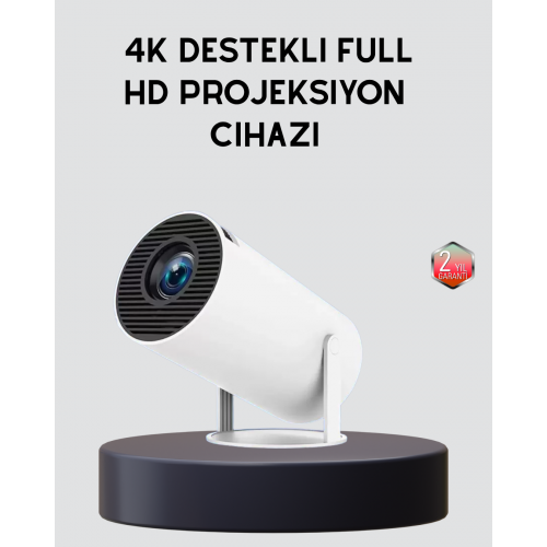 Ev Sineması Projeksiyon Cihazı – 160 ANSI Lümen 4K Uyumlu ve Kablosuz Görüntü Aktarımı