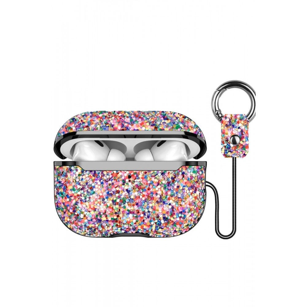 Airpods 2 (2.nesil) Bright Simli Airpods Kapak - Gold-(5796)