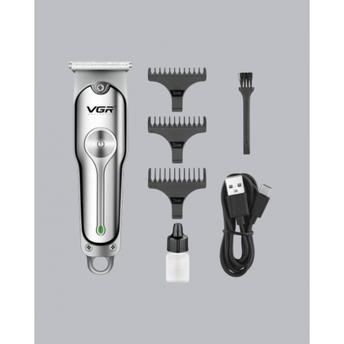 Profesyonel Gümüş Şarjlı Tıraş Makinesi – 3 Başlık 120 Dakika Kullanım Süresi Kompakt ve Hafif Tasarım