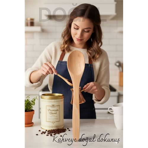 Doğal Gürgen Kahve Kaşığı – 13 cm Mini Boy Şık ve Pratik Mutfak Yardımcısı