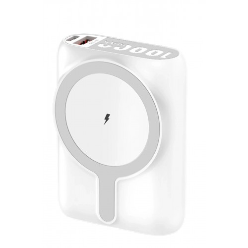 J31 10.000 mAh 20W PD Magsafe Powerbank - Beyaz-(5796)