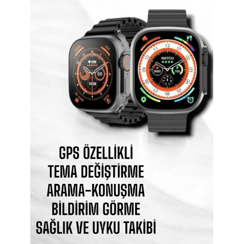 Yeni Nesil Ultra Akıllı Saat Titreşimli Uyku & Sağlık Takibi Çift Kordon